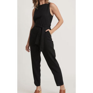 NWT Marine Layer Eloise Belted Jumpsuit in Black Size S